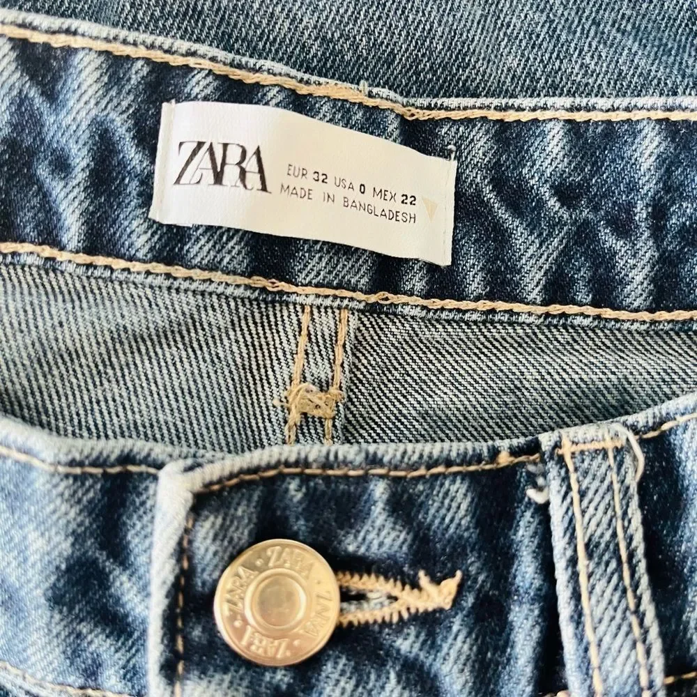 Zara 5 pocket high rise flare pants size 0.
